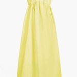 NWT Commense Open Back Midi Sun dress 100% Cotton Butter Yellow sz Medium Photo 4