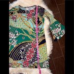 MSK colorful gold chain printed dress sz 8 Green Photo 4