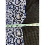 Jaclyn Smith  Blue Snake Print Size‎ 2XL Short Flutter Sleeve Round Neck Flowy Photo 4