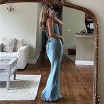 House Of CB  Set Nastassia & Amadi Cool Blue Embellished‎ Satin corset Maxi sz XS Photo 1