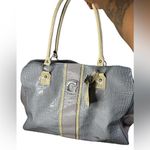 Guess Vintage Pastel Sateen-feel Y2K Coquette Glam Croc Embossed Patent Satchel Photo 4