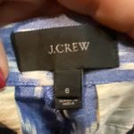 J.Crew Women's Blue White Cotton Cuffed Shorts 4" Inseam Size 6 Photo 3