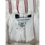 American Eagle New AEO  Outfitters Striped Ruffle Skirt Womens XL Ivory Hi Lo Hem Photo 2