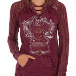Affliction  Kentucky Rye Hooded Sweatshirt Size S Photo 0
