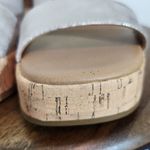 Life Stride  Metallic Taupe Wedge Sandals Size 9 Silver Strappy Wedge Sandal Photo 1