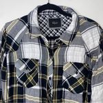 Rails  Women's Black Yellow White Flannel Plaid Button Down Shirt Top Medium Photo 2