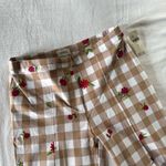 Maeve Gingham Floral Embroidered Capri Pants NWT - size 4 Photo 4