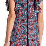 Rebecca Taylor  Silk Blend Lindsay Floral Ruffle Sleeve Dress size 2 Photo 1
