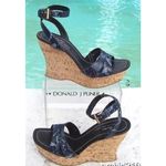 Donald Pliner  Hand Carved Cork Pitone Leather Wedge Platform Shoe New $250 NIB Photo 5