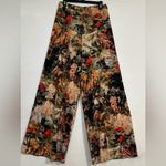 Alice + Olivia Floral Print Wide Leg Peasant Pants With back Zipper Photo 2