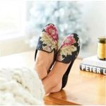 Birdies  Phoebe Floral Jacquard Slip On Flats Mule Size 7 Photo 2