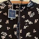 Kaari Blue Curvy 3X Black Poppy Floral Mock Neck Cozy Luxe Shirt Dress LS Photo 9