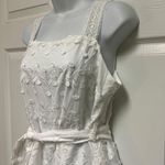 ZARA Oyster White Textured Ruffled Midi Dress Photo 3