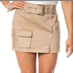 Juicy Couture Belted Cargo Mini Skirt in Nomad Brown Sz 29 NWT $98R Photo 0
