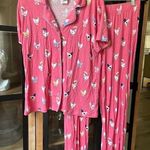 Munki Munki Chickens pajamas set short sleeve button down shirt top pants stretchy cooling Photo 0