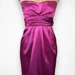 Charlotte Russe CHARLOTTE RUSSE Women's Fushia Satin Strapless Mini Dress 13/14 | GUC Photo 0