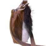 MARCIANTE BRANDS BROWN & WHITE FUR & LEATHER CROSSBODY BAG Photo 2