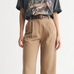 Abercrombie & Fitch  Brown Tailored Trouser Pants High Rise Office Career Medium Photo 0