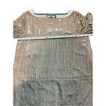 Anthropologie  Floreat Champagne Beige Crinkled Crushed Velvet Shirt Mini Dress S Photo 4
