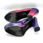 Kenneth Cole Reaction Purple Pink High Heel Pumps Chunky Platform Women Size 7.5 Photo 4