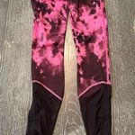 Lululemon High-Rise Leggings Pink Tie-Dye Mesh Yoga Running Gym Women's Size 4 Photo 2