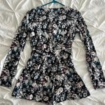 Floral Long Sleeve jumpsuit with Deep V Photo 2