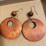 Fashion Circle Wooden Earrings Photo 0