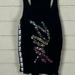 PINK - Victoria's Secret  Bling Ombre Rainbow Logo Racerback Tank Top size S Photo 7