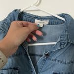 Casual Blue Denim Button Photo 2