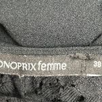 Monoprix Femme Black Cap Sleeve Floral Lace Eyelet Collared Mini Shift Dress 8 Photo 3