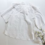 Chloé NEW See By Chloe Women’s White Cotton Poplin Short Sleeve Blouse Top Size 8 Photo 6