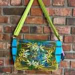NWT Sun N Sand womens Messina canvas tropical beach vacation crossbody bag blue Photo 0