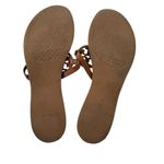 Tory Burch Miller Leather Flat Thong Sandals Brown Size 10 Photo 7