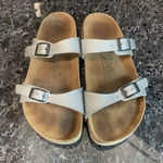 Birkenstock  Birki’s Silver Two Strap‎ Sandals Size 5 Photo 0