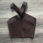 Babaton  Dark Brown Crop Top Size Small Photo 2