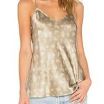 Vince Floral Camisole Frayed V-neck Spaghetti Straps Silk S New Photo 1