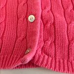 Pierre Cardin  Cotton Cableknit Cardigan Pink Size Medium Photo 6