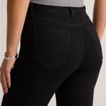 Quince  Bella Black High Rise Straight Leg Organic Cotton Blend Ankle Denim Jeans Photo 3