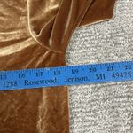 Madewell  Dress Women's Small Velvet Balloon Sleeve Shift Gold Velour Holiday Photo 6