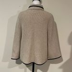 Jaskar Cardigan Sweater.Size Medium.‎ Tan w/zebra print Photo 3