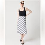J.Crew NEW Linen Blend Striped Casual Pull-On Style New With Tags Knee Length Photo 1