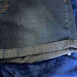 Oh Mamma Dark Denim Maternity Stretch Shorts Size Large EUC #5023 Blue Photo 1