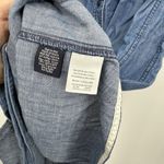 J.Crew Chambray Denim Button Front Mini Dress Tie Belt Size Medium Cotton Blue Photo 4