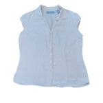 Kate Hill  Petite 100% Silk Button Down Sleeveless Top Blouse Shirt‎ Pink Photo 4