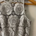 BHLDN Anthropologie  Emmeline Dress 0 Silver Bridesmaid Wedding Guest Formal Lace Photo 3