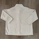 Eileen Fisher  Boucle Wool Knit High Collar Jacket in Oatmeal Heather Size Large Photo 5