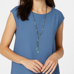 J. Jill Wearever Double Face Center Seam Top Periwinkle Blue Size M Size L Photo 0