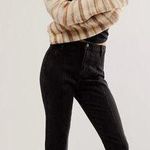We The Free Jeans Size 27 Free People NWT Crvy Mona High Rise Flare Black Slit Photo 0