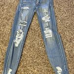 American Eagle  Outfitters jeans Women’s Super Stretch Distressed Sz 00 Short Photo 1