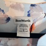 BonWorth Cardigan Open Front 3/4 Sleeve Floral Blue Size M Photo 2